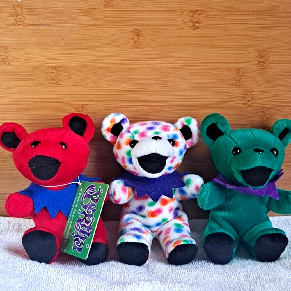 1998 Greadful Dead Dancing Bears Bean Characters Set